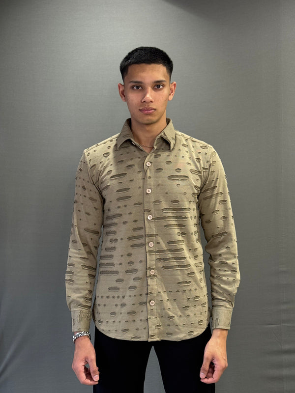 DAMAGE OLIVE SHIRT