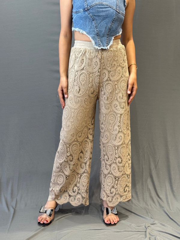 WOMEN’S  LACE PALAZZO PANTS