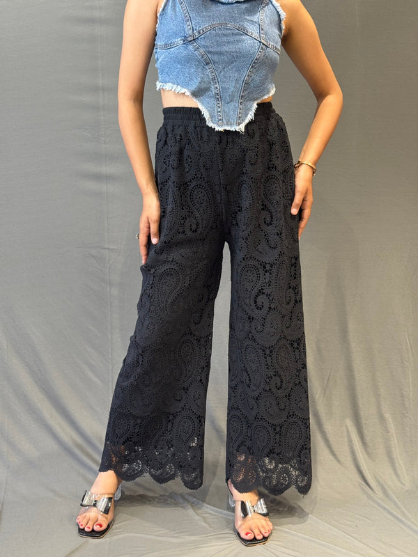 WOMEN’S LACE PALAZZO PANTS