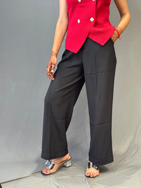 Korean High-Waist Wide Leg Pants