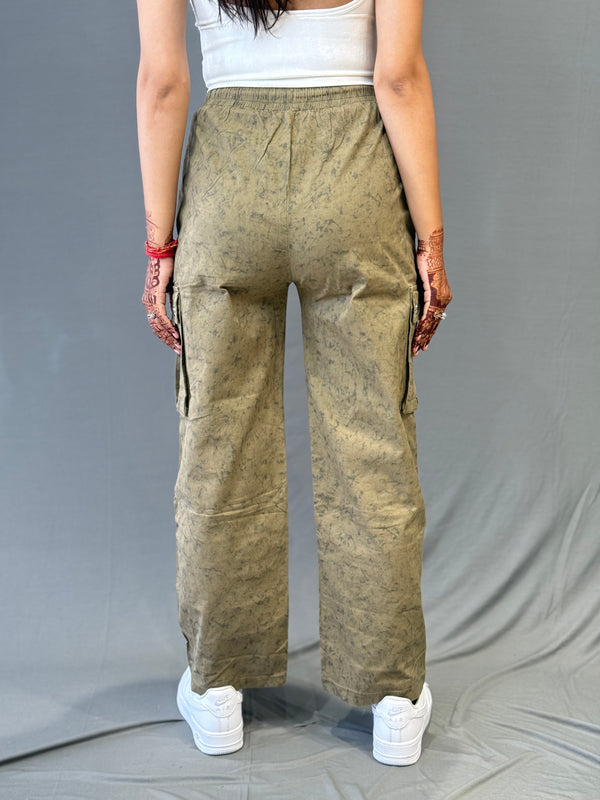 Korean Olive Green Cargo Pants