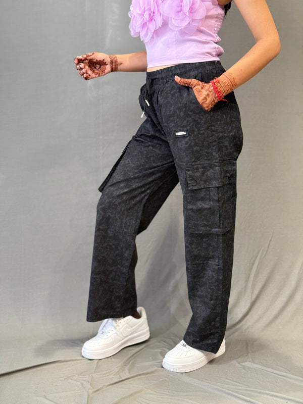 Korean Black Cargo Pants