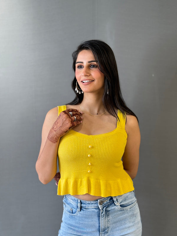 Sunshine Ribbed Crop Top
