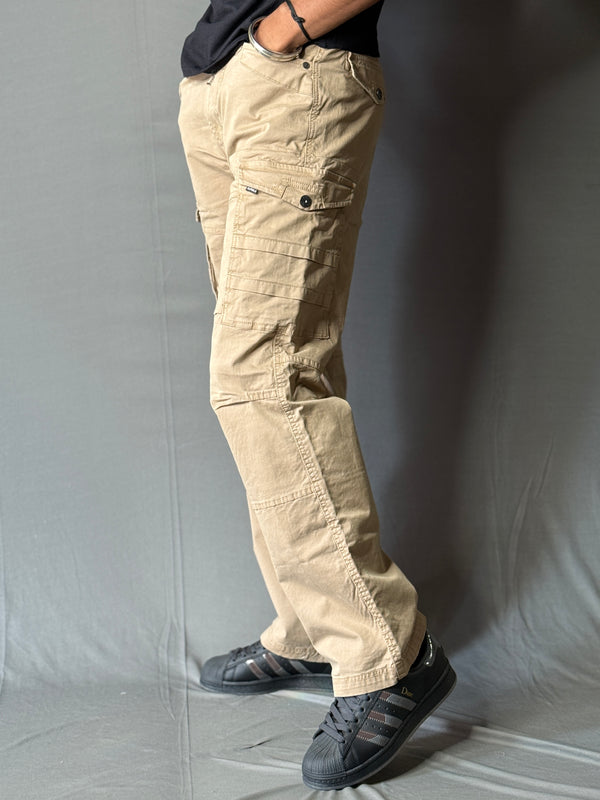 Men’s Beige Cargo Pants – Casual Utility Wear