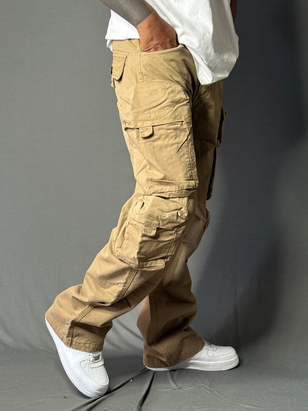 Men’s Brown Cargo Pants – Relaxed Streetwear Style